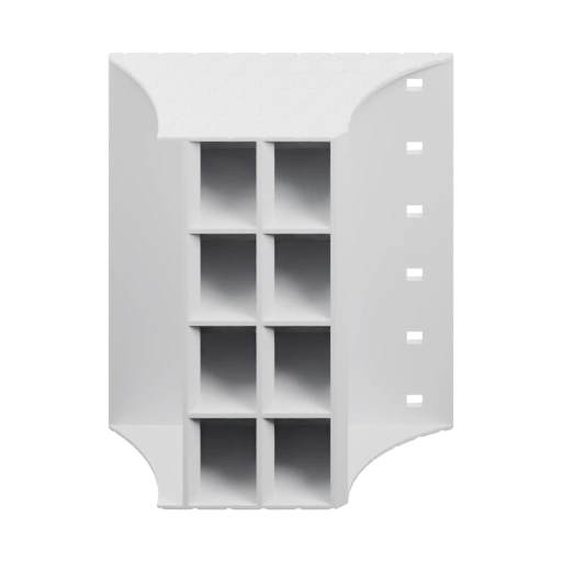 Узкий вертикальный держатель с открытыми ячейками и закругленными краями