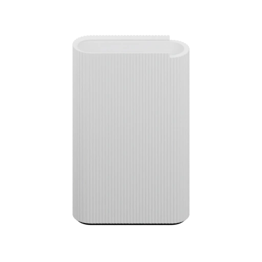 Вертикальный объект с ребристой поверхностью и выемкой сверху