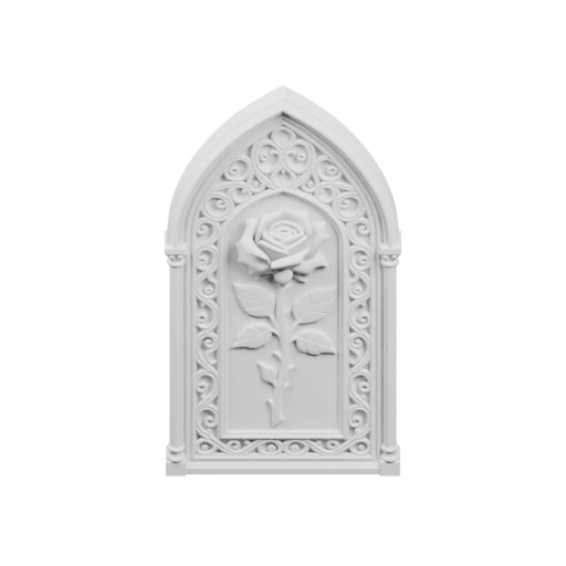 Архитектурная форма с розой и орнаментом