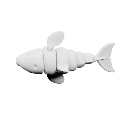 Фигурка в виде рыбы с выступающими плавниками и гибким телом