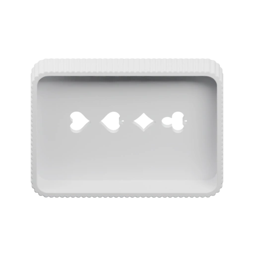 Прямоугольная форма с закругленными краями и небольшими выступами по бокам