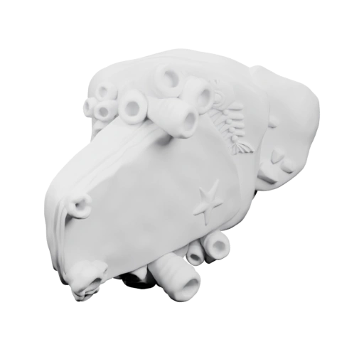 Держатель с изображением скелета мозасаура в динамичной позе