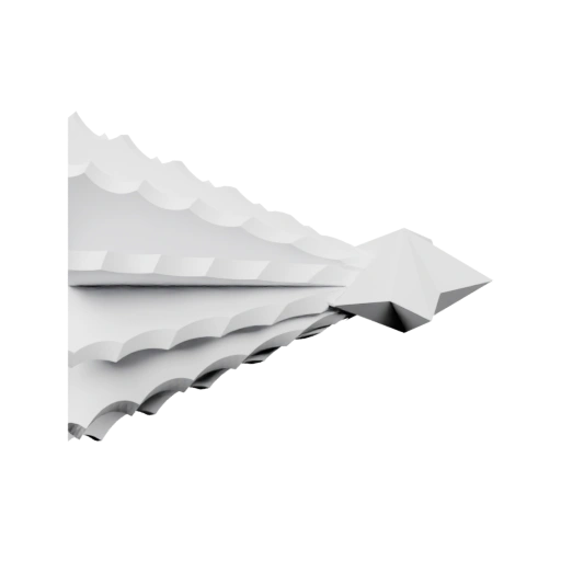 Симметричная форма с радиальными выступами и центральной полосой