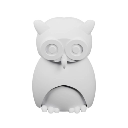 Голова с ушами и глазами, тело с подставкой, верхняя часть с надписью