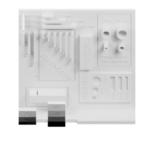 Плоская конструкция с отверстиями и метками для проверки печати