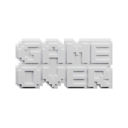 Надпись в стиле 8 битных игр