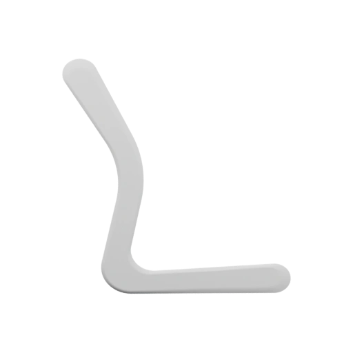 Изогнутая форма с двумя выступами и гладкой поверхностью