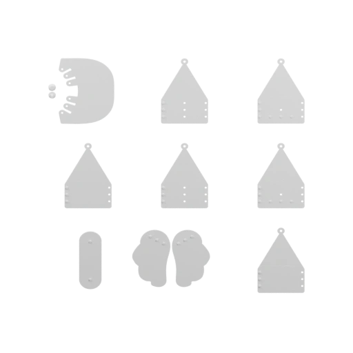 Форма с отверстиями и выступами для крепления