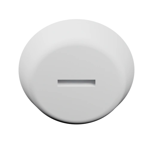 Имеет выемку и цилиндрический стержень