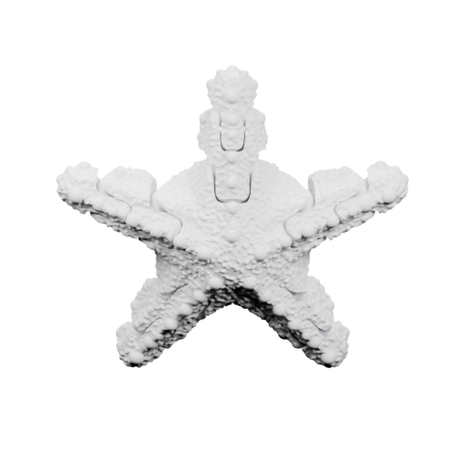 Симметричная звёздообразная фигура с выступами и углублениями