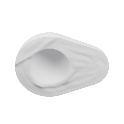 Гладкая, округлая форма с выступом и впадиной