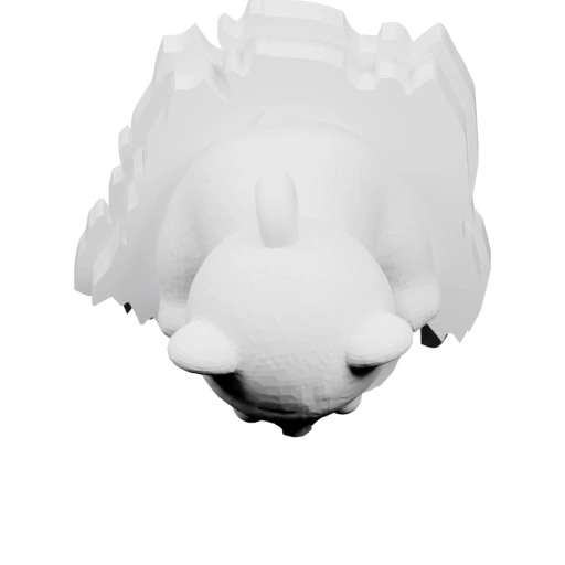 Маленький медвежонок в позе сидения и лежащего на спине