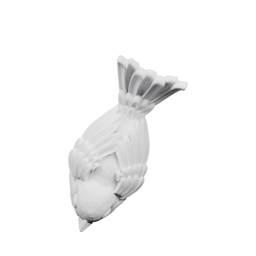 Изогнутая форма с крыльями и хвостом