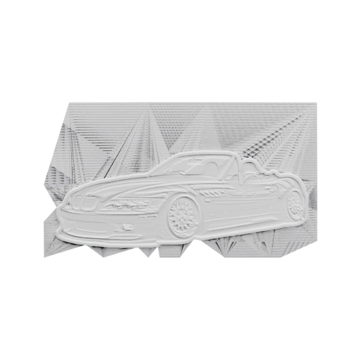 Спортивный автомобиль с открытым верхом, детализированный дизайн, гладкие линии кузова