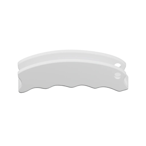 Две полукруглые части и две вертикальные планки для крепления