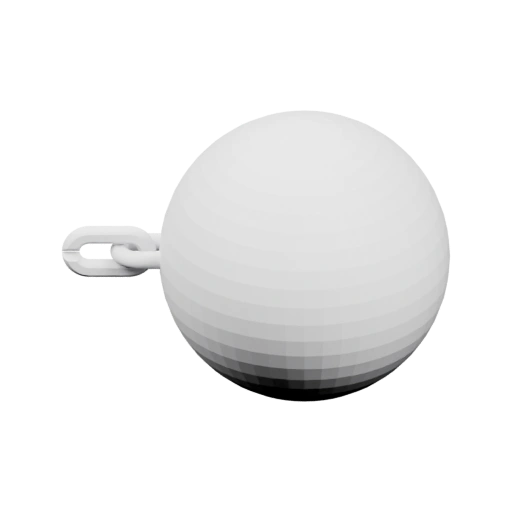 Гладкий сферический объект с крюком на одном конце