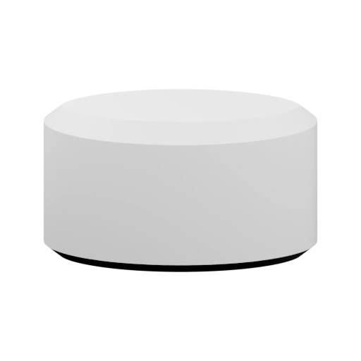 Гладкая верхняя часть и цилиндрическая основа с выемкой