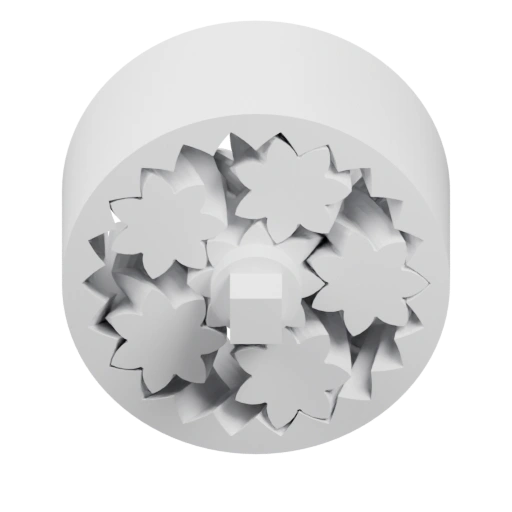 Сферическая форма с внутренними вырезами в виде лепестков