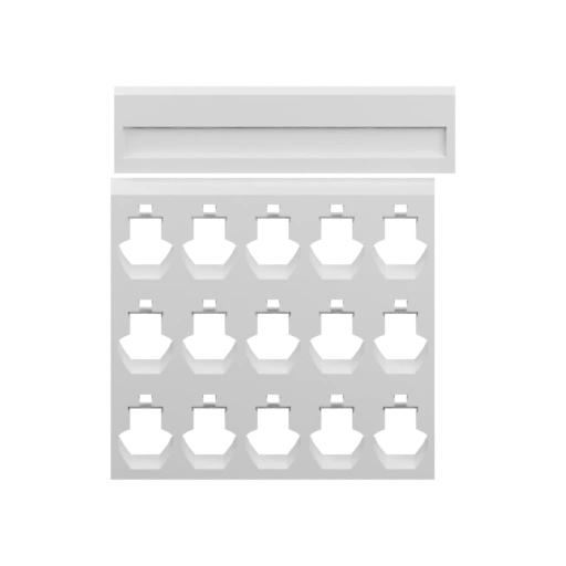 Устройство для фиксации элементов в ряде с выемками и основанием