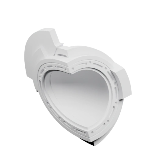 Полукруглая форма с отверстиями и выступами для крепления