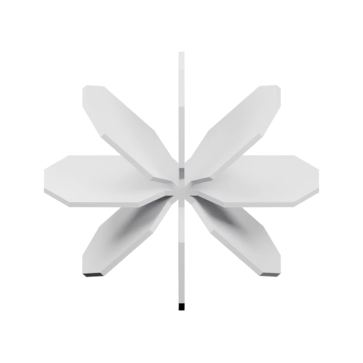 Симметричные лопасти с центральной осью, сегментированные, с гладкой поверхностью