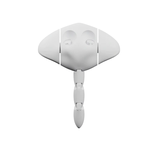 Устройство с характерной формой акулы, с отверстиями и подвижными частями