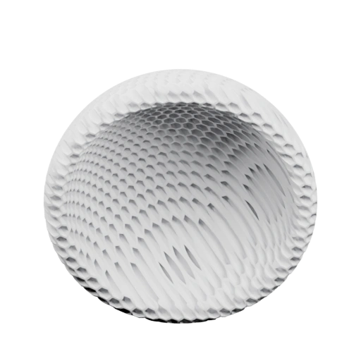 Сферическая конструкция с узором из выступов и углублений