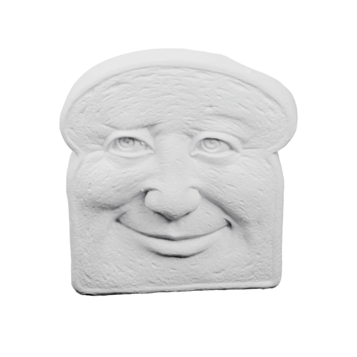 Скульптурная форма с глазами, носом и ртом, вырезанная в камне