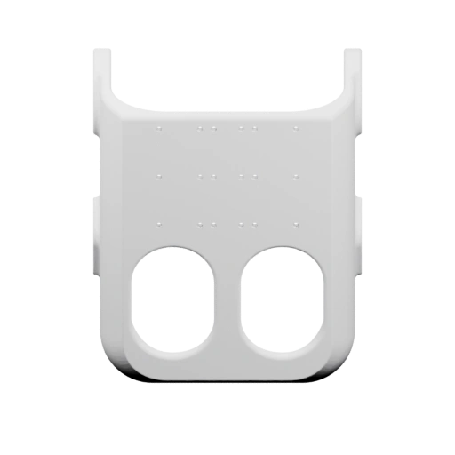 С двумя отверстиями и выступами для фиксации