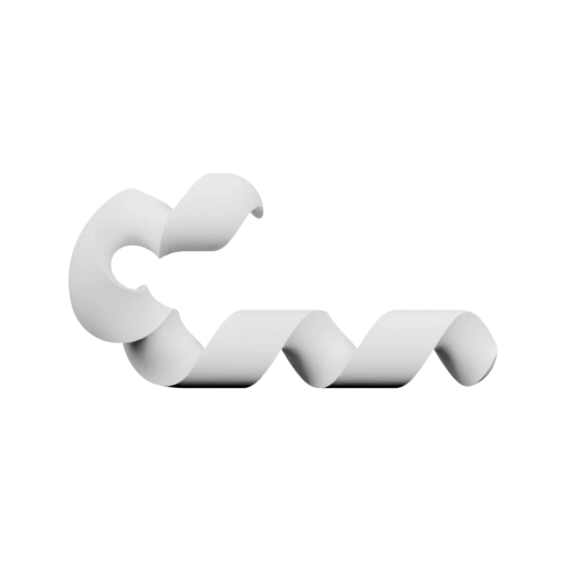 Спиральная форма с изгибами и переплетениями