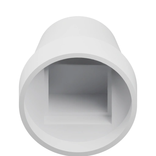 Цилиндрическая форма с внутренним квадратным отверстием