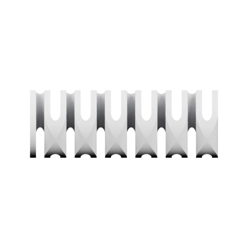 Вертикальный цилиндрический элемент с рядами выемок и отверстий