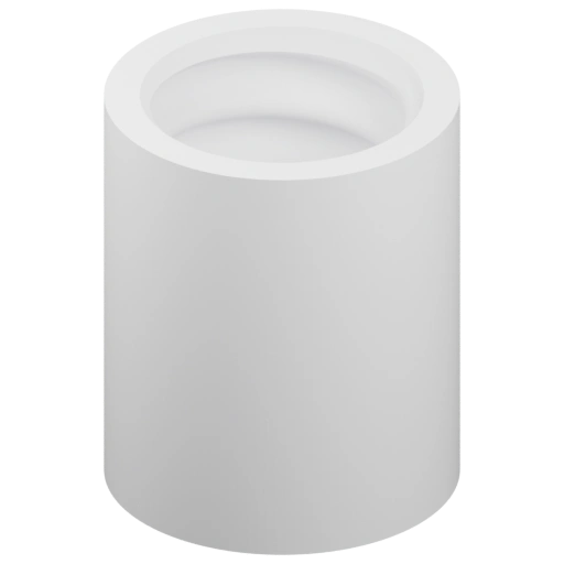 Круглый, с открытым верхом, симметричный, гладкий, с внутренним пространством