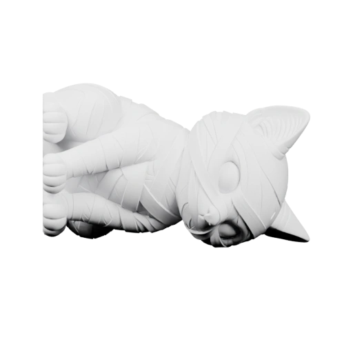 Фигурка в мумифицированном виде с завитками на голове и телом