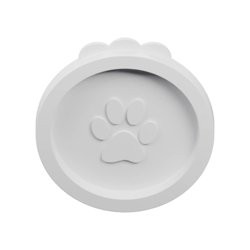 Гладкая поверхность с выступом и рельефным следом лапы