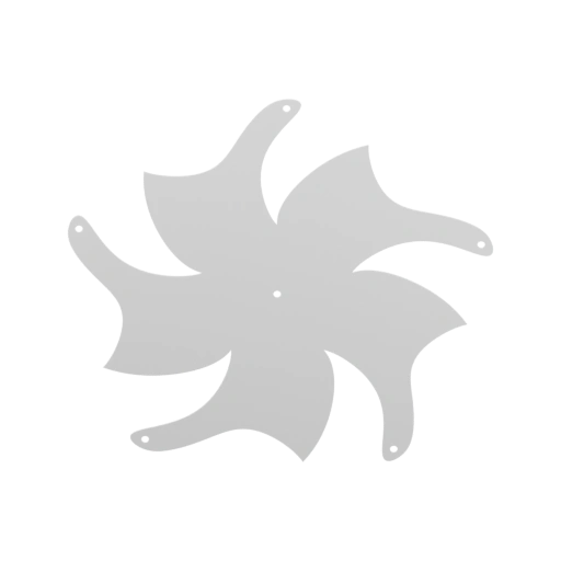 Симметричная форма с раскинутыми лопастями, напоминающая ветряную мельницу