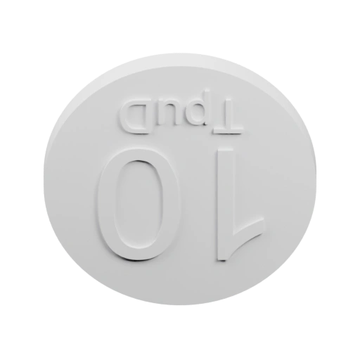 Плоская круглая форма с выгравированными знаками на одной стороне