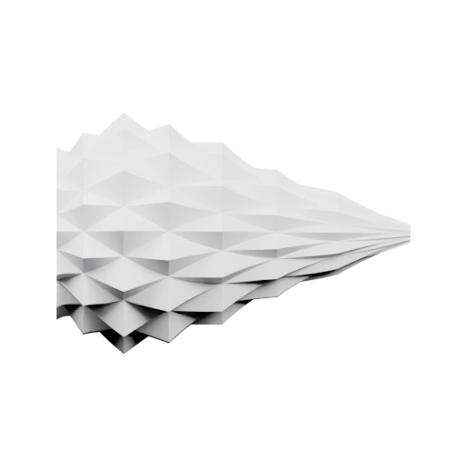 Симметричная форма с многоугольными гранями и острыми выступами