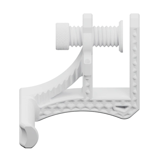 Устройство для фиксации катушки с винтовым механизмом и рифлёными поверхностями