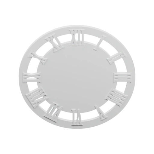 Круглая форма с римскими цифрами по краю, с отверстиями для крепления