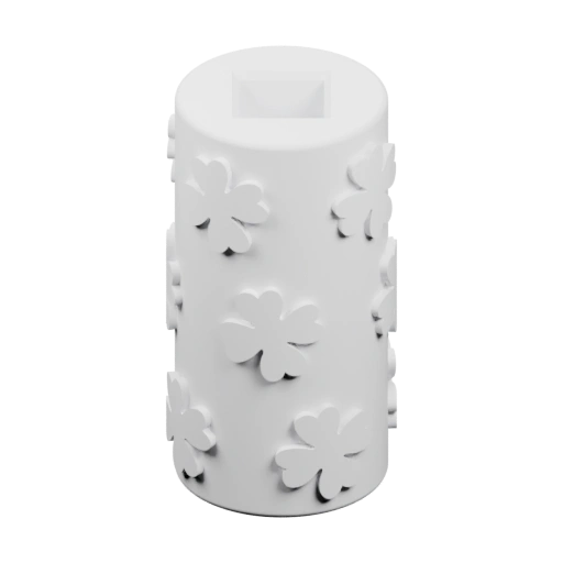 Цилиндрический ролик с вырезами в виде листьев