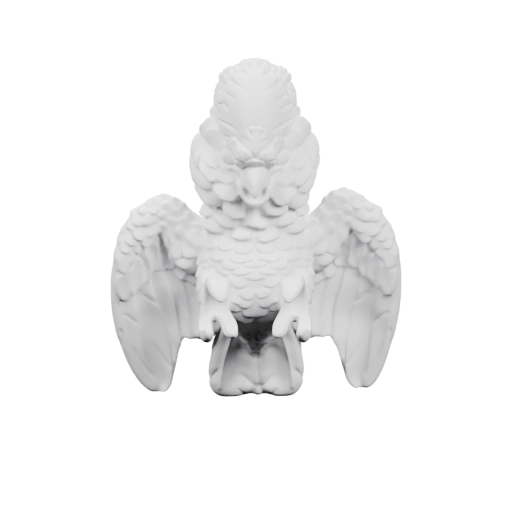 Фигурка птицы с расправленными крыльями и детализированным оперением