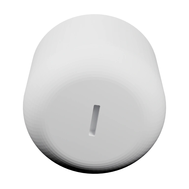 Имеет вогнутую форму с центральным отверстием и выемкой