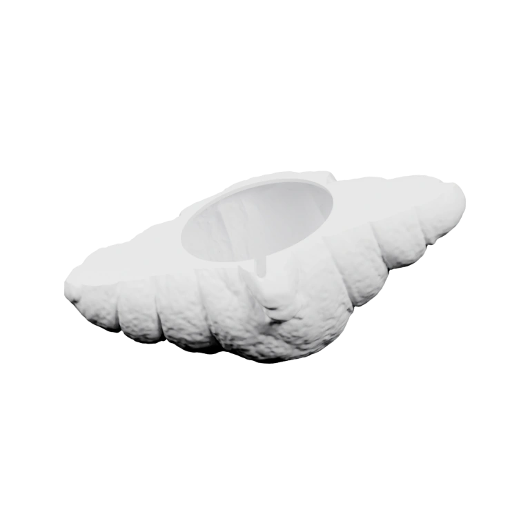 Сложная спиральная форма с текстурой и внутренним отверстием