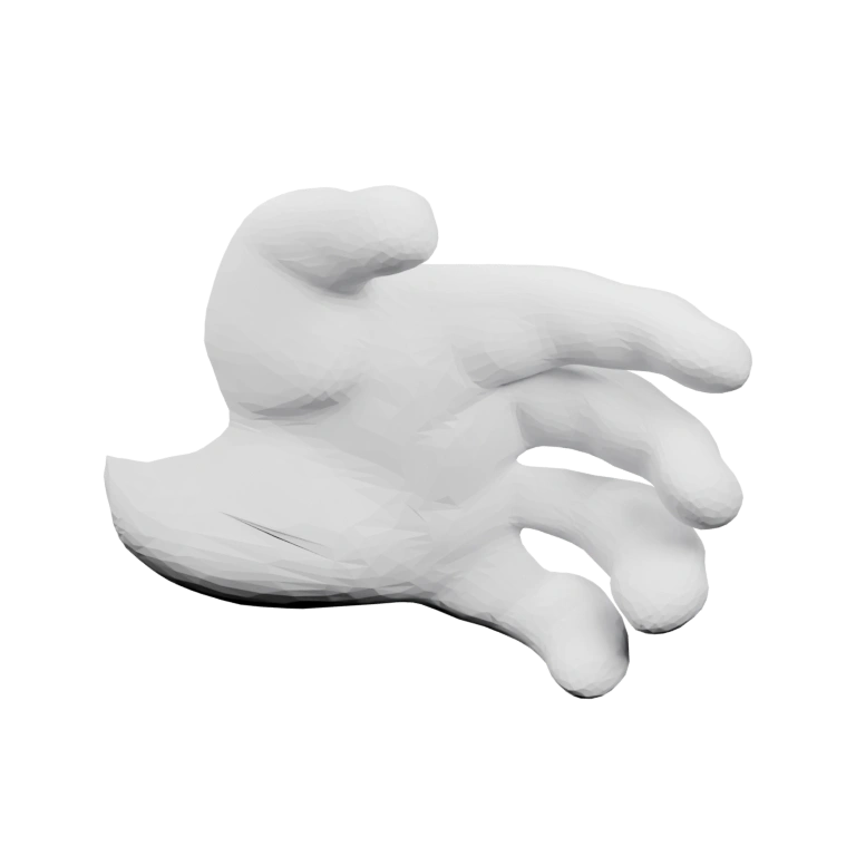 Показаны разные позы левой руки с открытыми пальцами и сжатыми пальцами