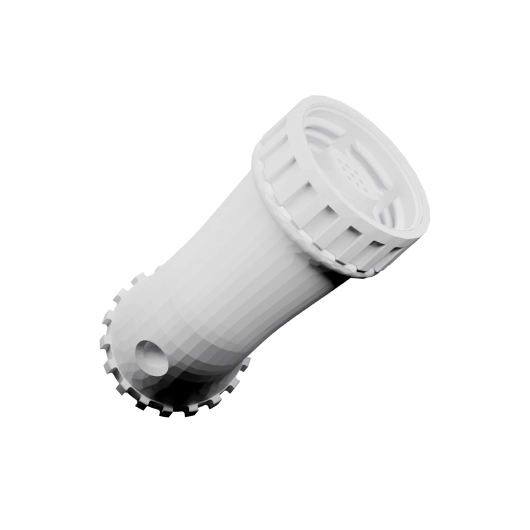 Изогнутый элемент с резьбовыми концами и отверстиями