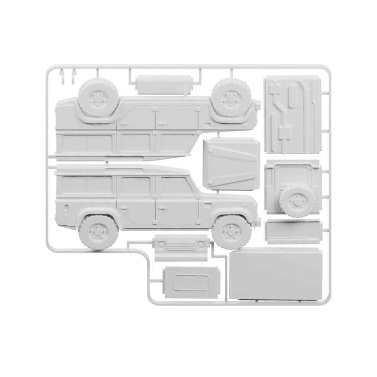 Крышка с вырезами для колес и деталей кузова