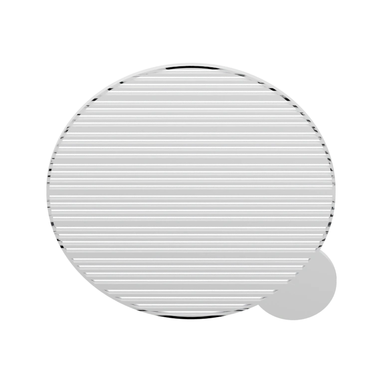 Плоская форма с радиальными линиями и выступом