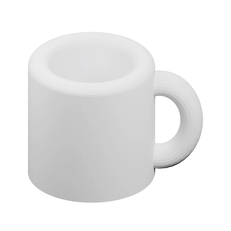 Цилиндрическая форма с выступающей ручкой и открытым верхом