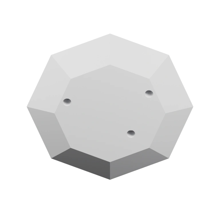 Симметричная форма с углами и отверстиями для крепления